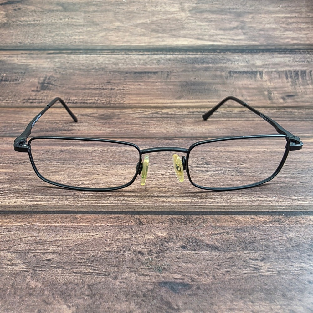Randolph Elite Matte Black Rectangular Metal Eyeglass Frames 52-21-145 Romania